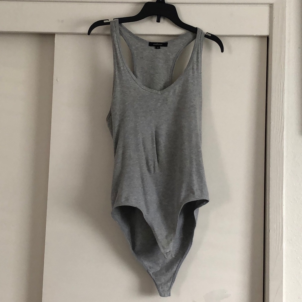 Grey Tank-top Bodysuit